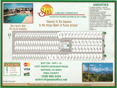 Valley of the Sun Mobile Home & RV Park Map
