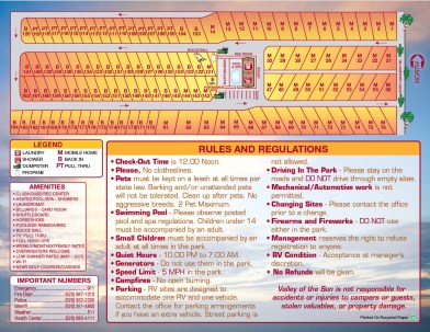 Valley of the Sun Mobile Home & RV Park Map